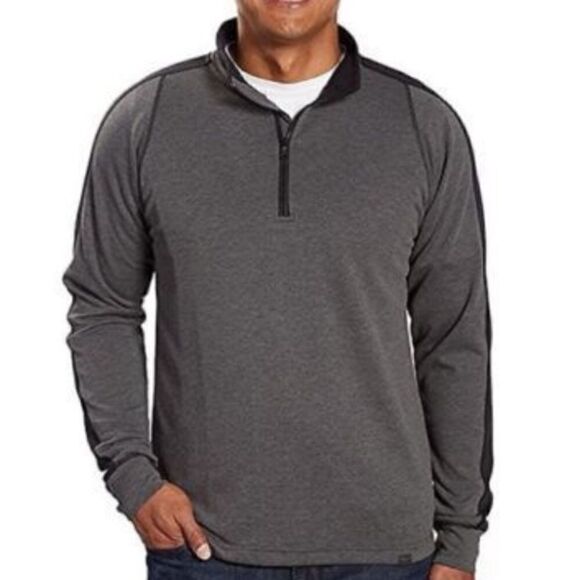 Hawke & Co. dark gray quarter zip sweatshirt L - Picture 2 of 7